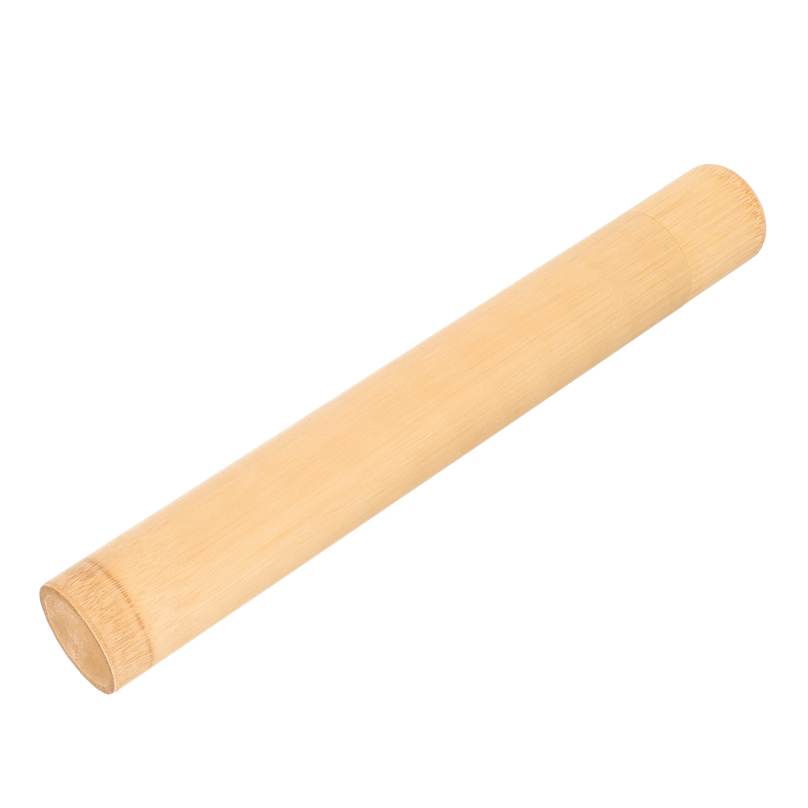 

Bamboo Toothbrush Holder Portable Travel Storage Case Simple Sanitary Protector Carrying Cylinder for Hotel Outdoor Use