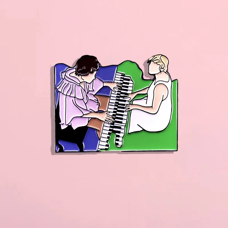 2024 New Rock Band Song Enamel Pin Fashion Music Singer Piano Badge Women’s Brooch Jewelry Accessories for Friends