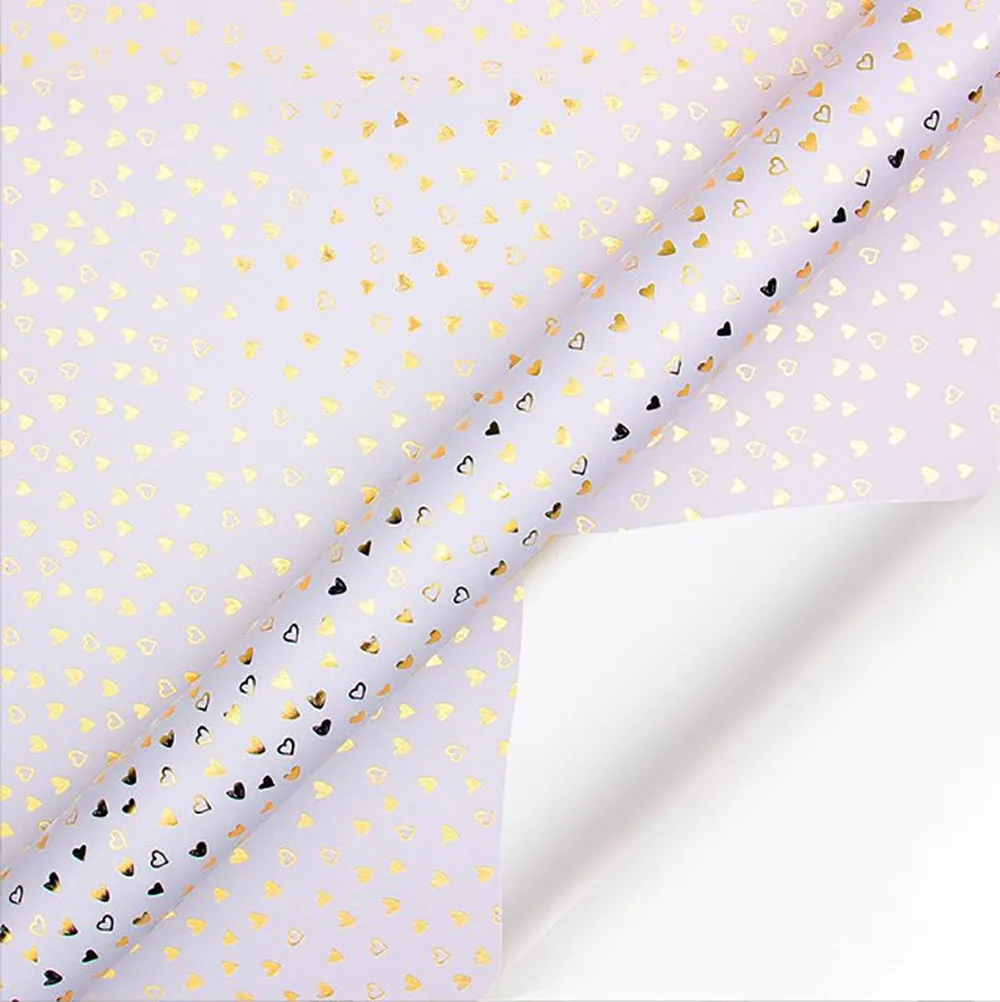 50x70cm Bronzing Gift Wrapping Paper Gold Polka Dots Birthday Valentine's Day Bouquet Gift Packaging Paper DIY Decoration Paper