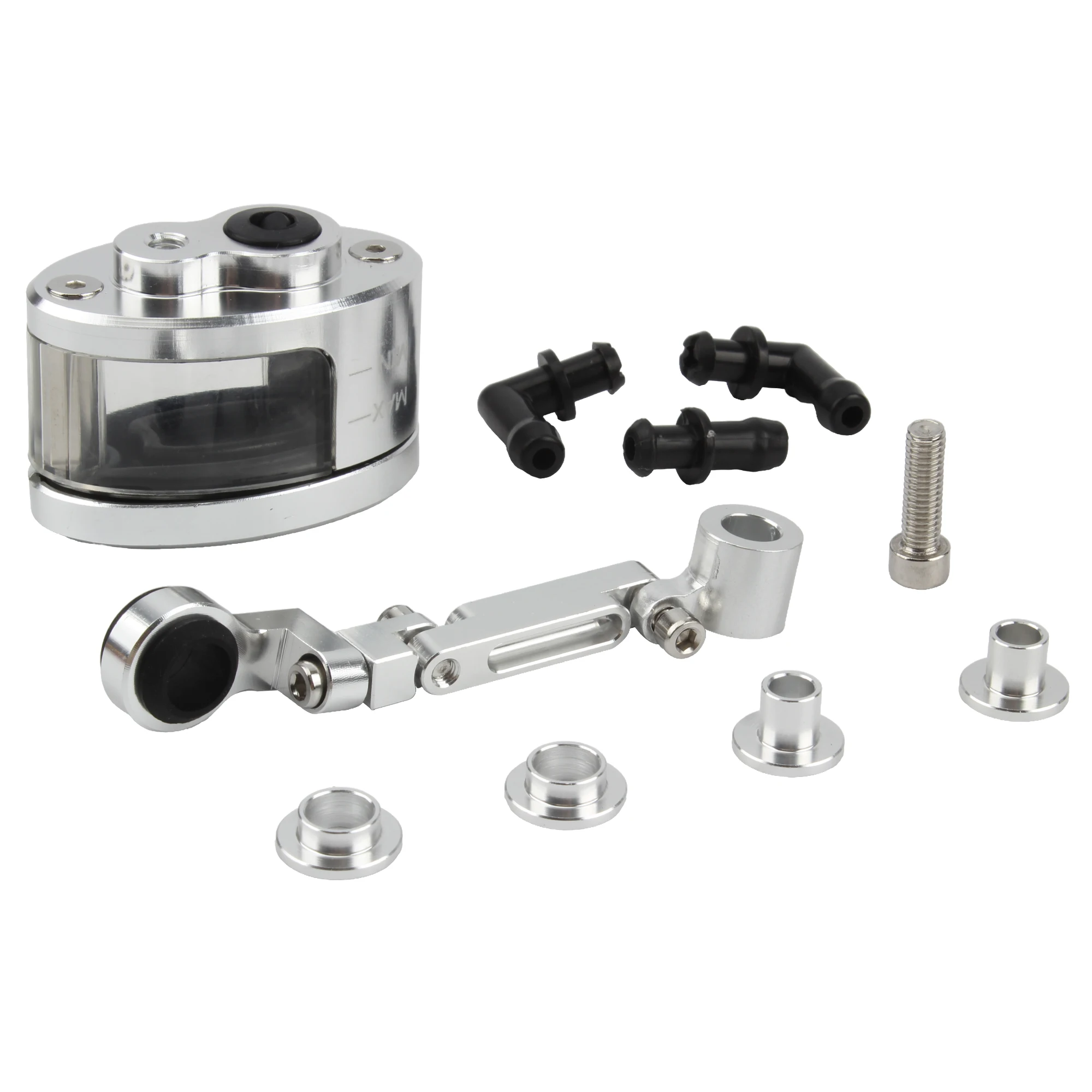 Universelle Motorrad-Bremsflüssigkeitsbehälter-Halterung aus CNC-Aluminium für Honda, Yamaha, Suzuki, Kawasaki Modifizierte Teile – Detail 11