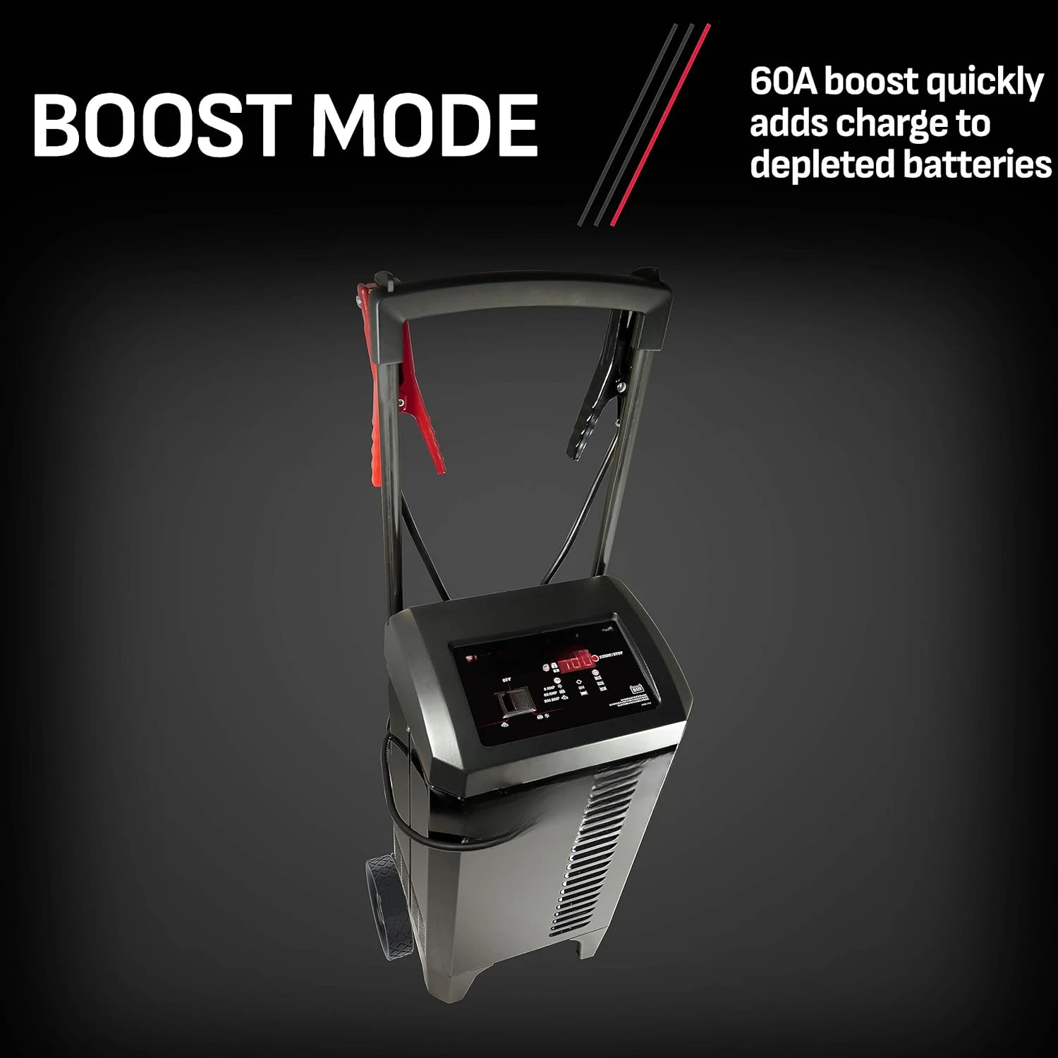 2-in-1 Wheeled Battery Charger and Jump Starter, SC1400 - Fully Automatic, 300 Cranking Amps, 60 Amp Boost,