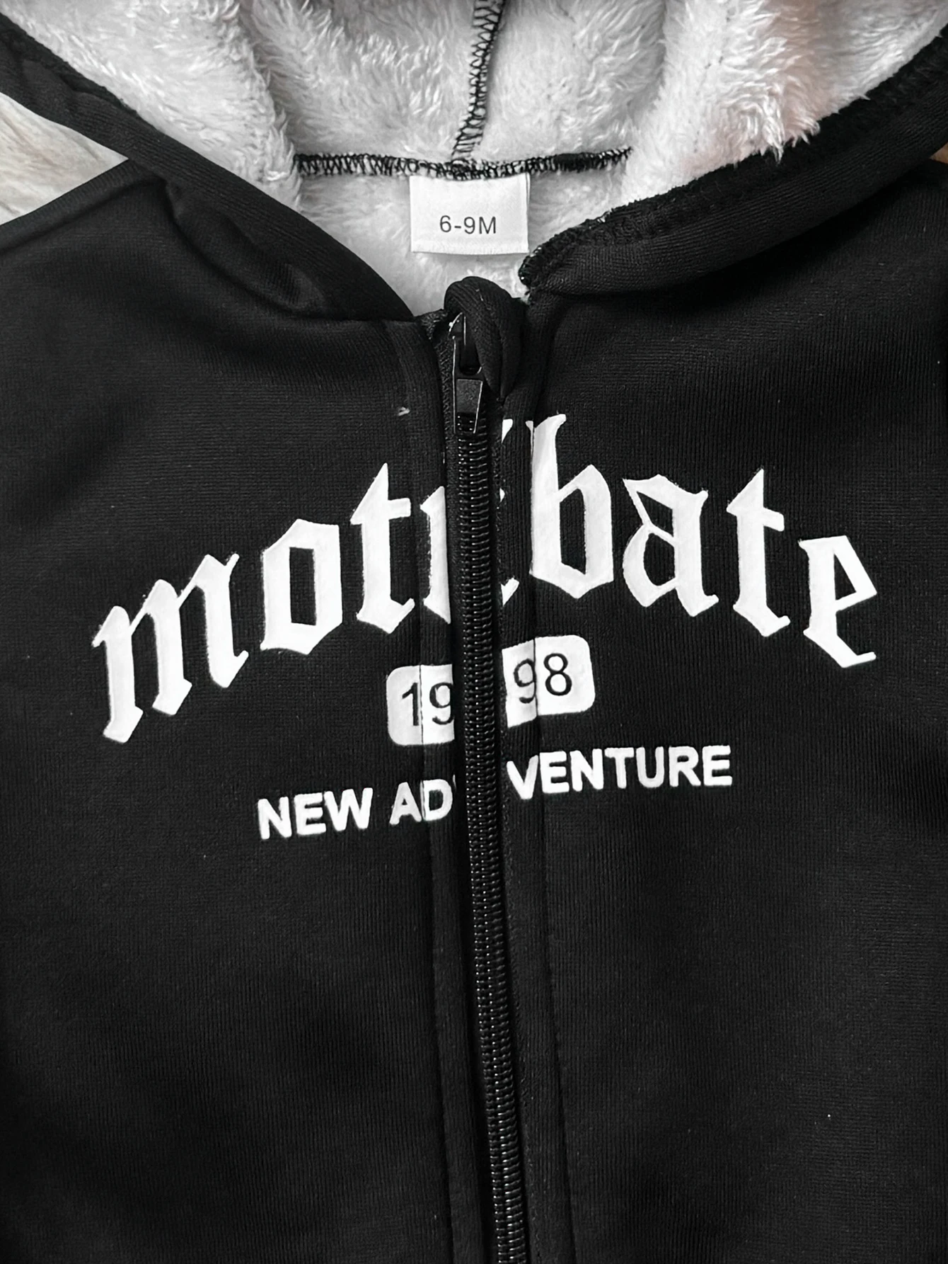 Baby Jungen Herbst Winter Schwarze Teufelshörner Fleece-Gefütterte Kapuzenjacke mit Reißverschluss für Kleinkinder – Detail 4