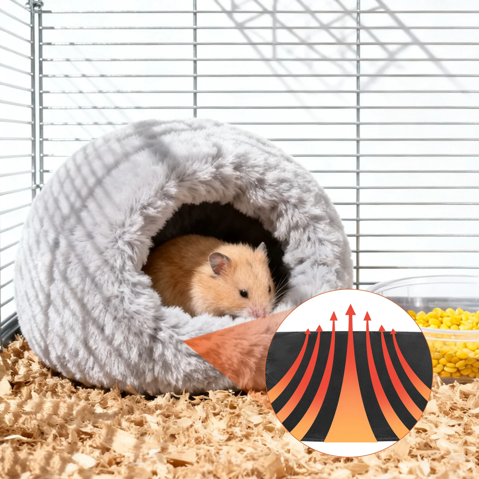 

Small Pet Heating Pad USB Heat Mat Adjustable Temp Control Exquisite Workmanship Cozy Sleeping Environment Hamster Heat Mat