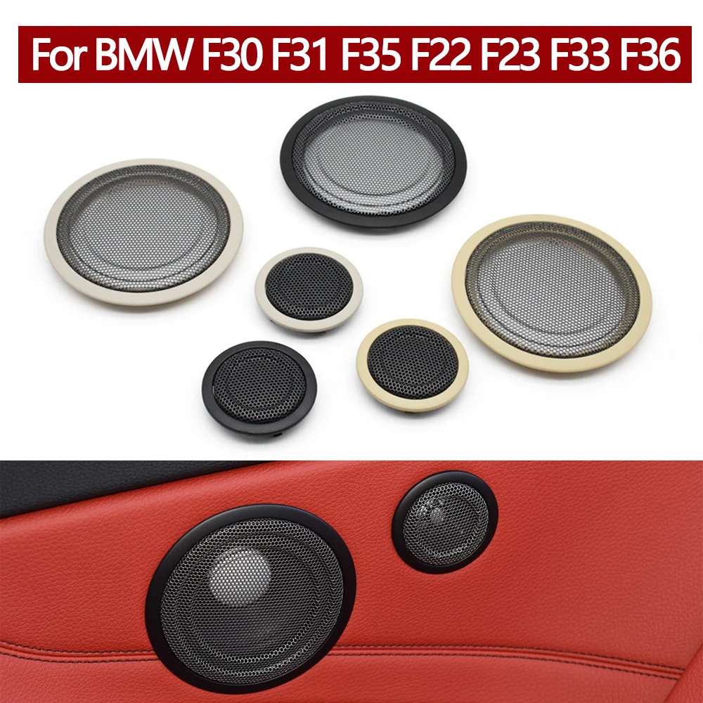 Car Front Rear Door Midrange Speaker Covers Tweeter Horns Cover Trim For BMW 1 2 3 4 Series F20 F22 F23 F30 F31 F35 F33 F36 F82