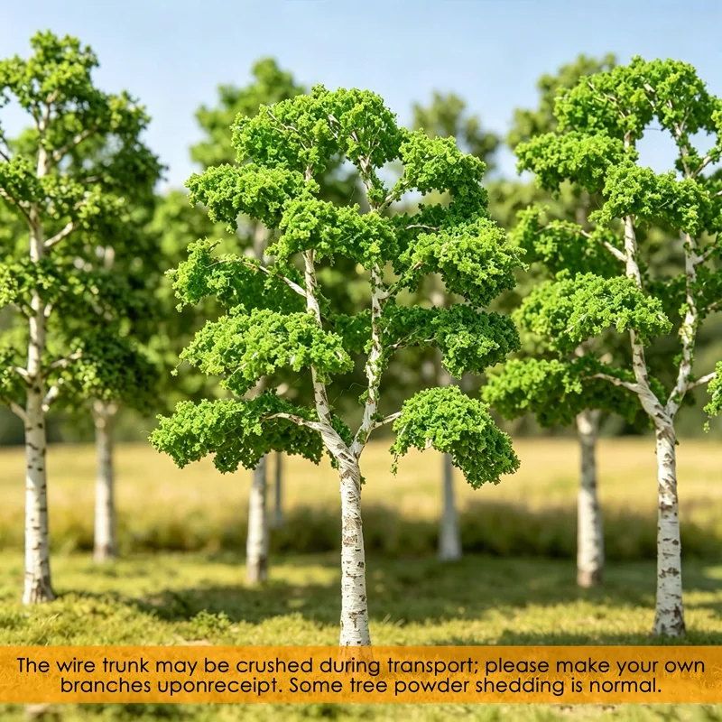 10cm Springtime Landscape Model Poplar Tree Miniature Wire Green Tree Building Park Train Railroad Platform Layout Diy Material