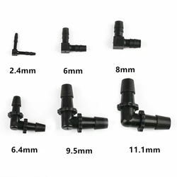 3~50PCS 2.4~11.1mm Black PE Equal Pagoda Connectors Garden Irrigation Pipe Fittings Aquarium Tank Air Pump Adapter Hose Joints