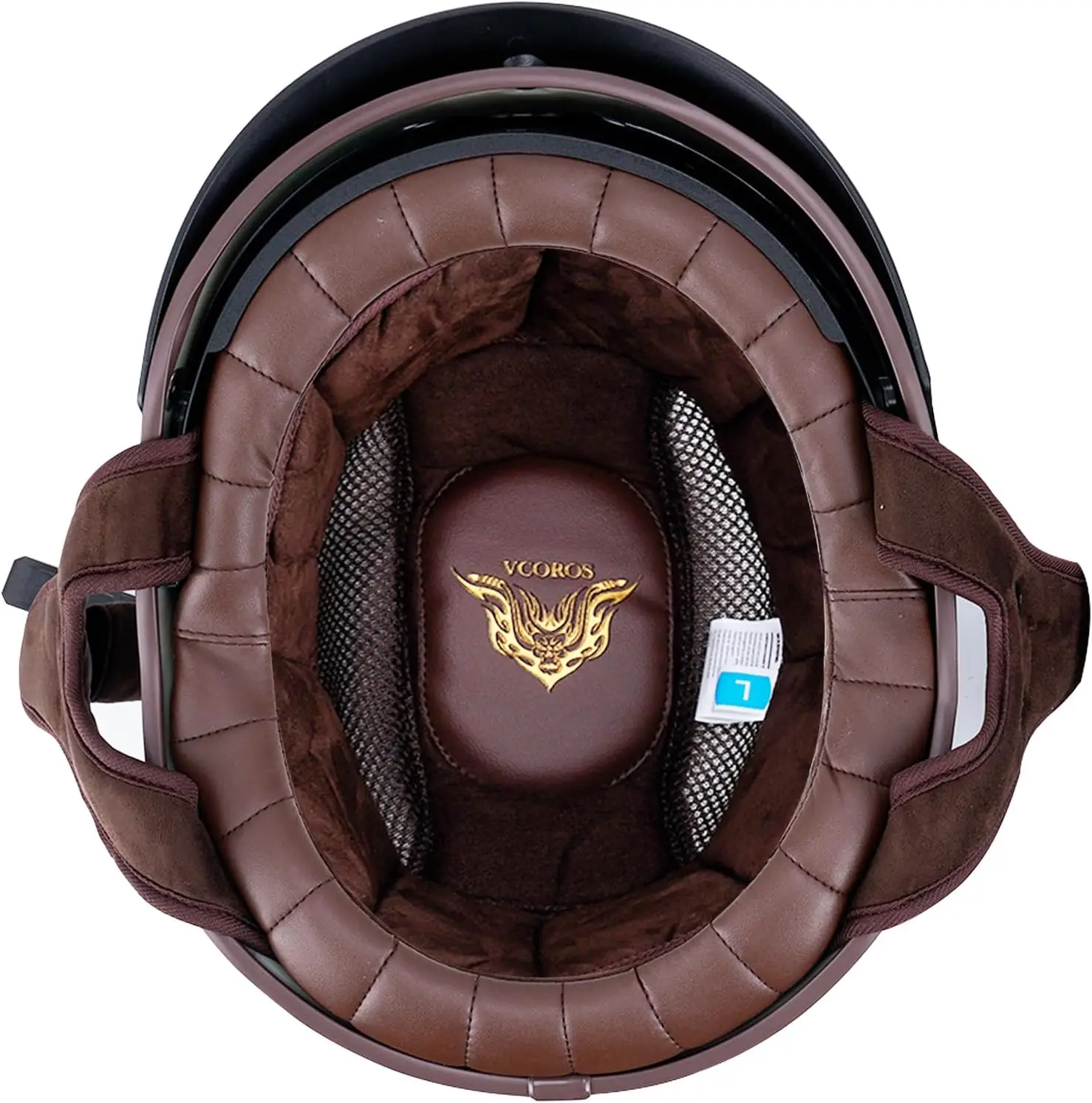 خوذة نصف خوذة دراجة نارية معتمدة من وزارة النقل خوذة مفتوحة الوجه مع قناع من الشمس وإبزيم سريع التحرير للبالغين من الرجال والنساء (F02-، S) #2