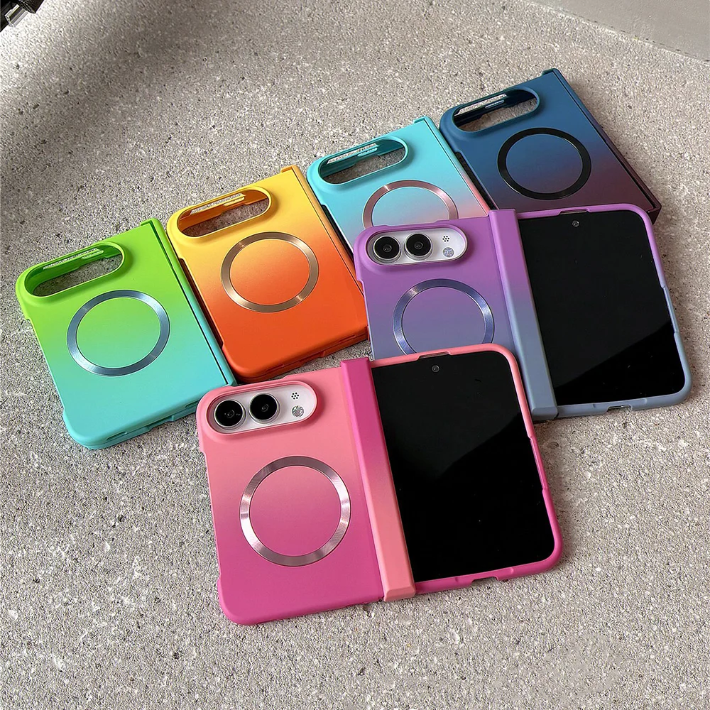 Popular Gradient Color Matte Skin Feel Magnetic Case For iPhone Duo Phone Back Cover With Magsafe Wireless Charging