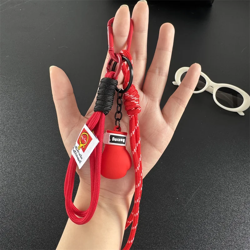 Boxhandschuh-Schlüsselanhänger-Set aus PVC-Weichgummi, Geschenk für Boxsportliebhaber, süßer Schlüsselanhänger, Rucksackanhänger, Souvenir-Geschenk, Großhandel