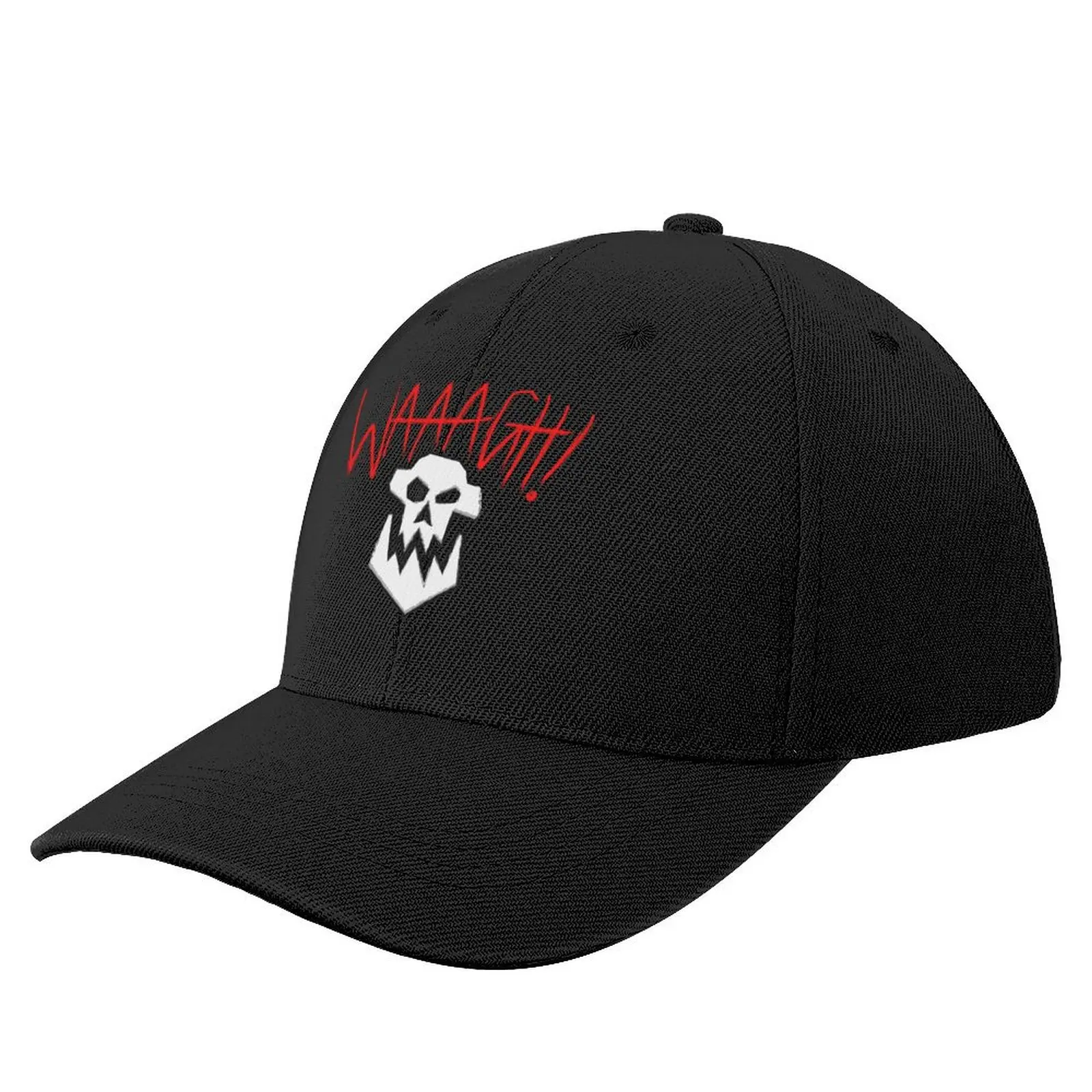 WAAAGH! Text with Skull (on black) Baseball Cap Kids Hat hard hat Hat Baseball Cap Gentleman Golf Women Men's