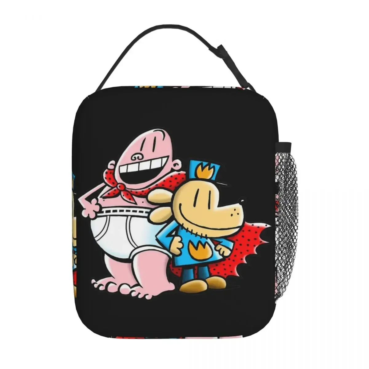 Dog Man and Friend Baby Insulated Lunch Bag Cartoon Cartoon Food Bag Portable Thermal Cooler