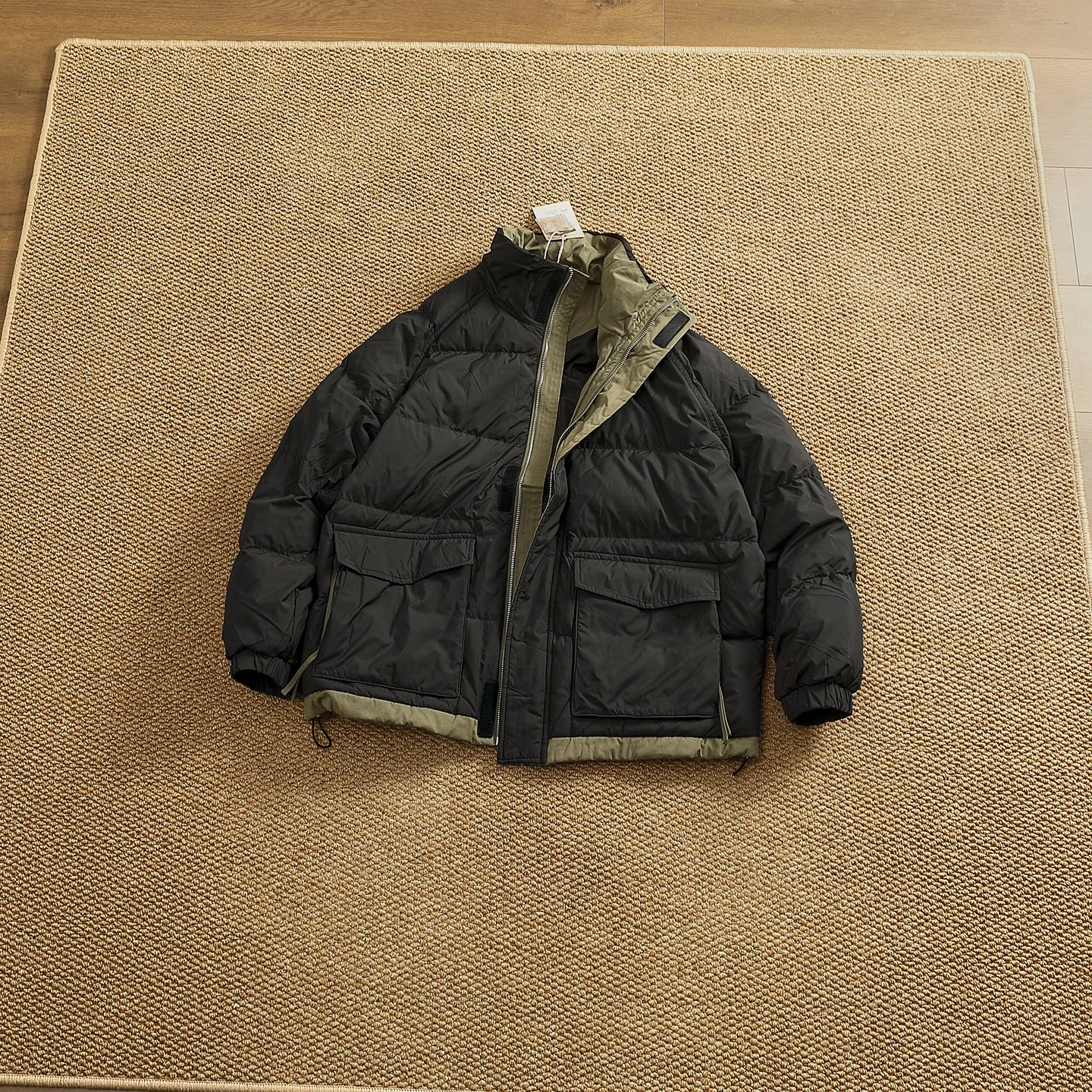 

Men's ort Puffer Jaet Color Blo Design Warm Stand Collar Loose Fit Winter Outerwear Polyester Fiber Ci Casual Sle