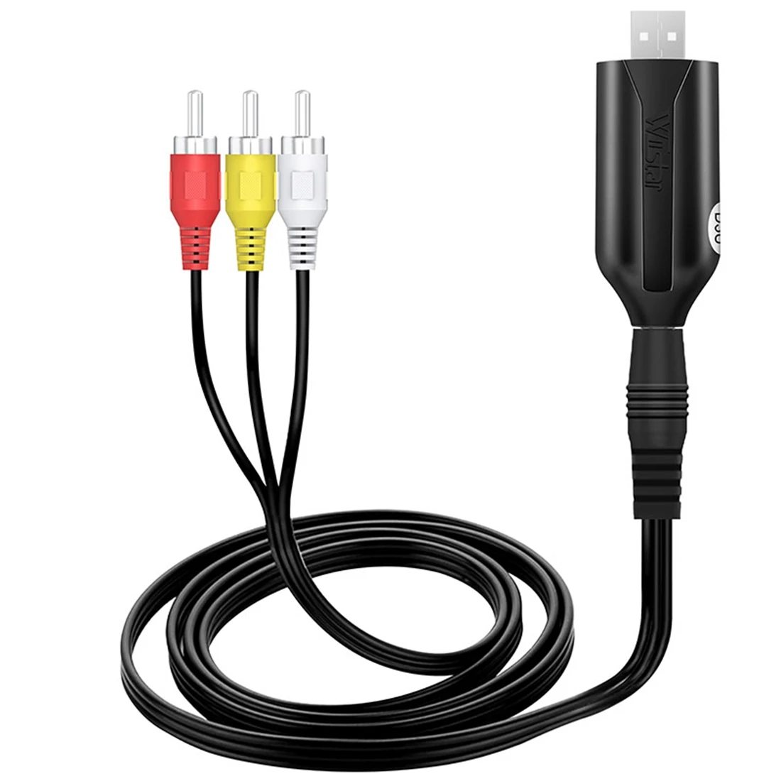 WIISTAR USB-карта видеозахвата VHS в цифровой RCA в USB 2.0 Адаптер устройства захвата аудио Преобразователь легко на крышке VCR DVR TV_N22R