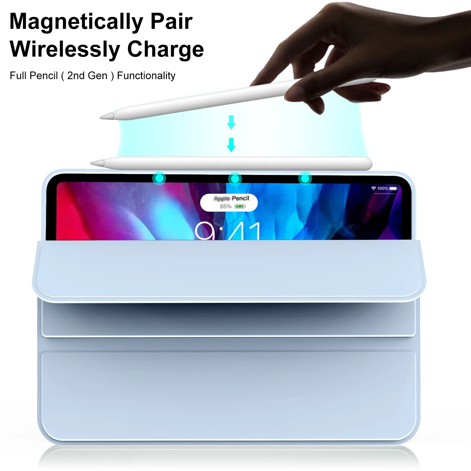 GEFENIS For IPad Pro 11 1st 2nd 3rd 4th Generation Soft Silicone Case, For IPad Pro 11 2018 2020 2021 2022 Magnetic Flip Smart C