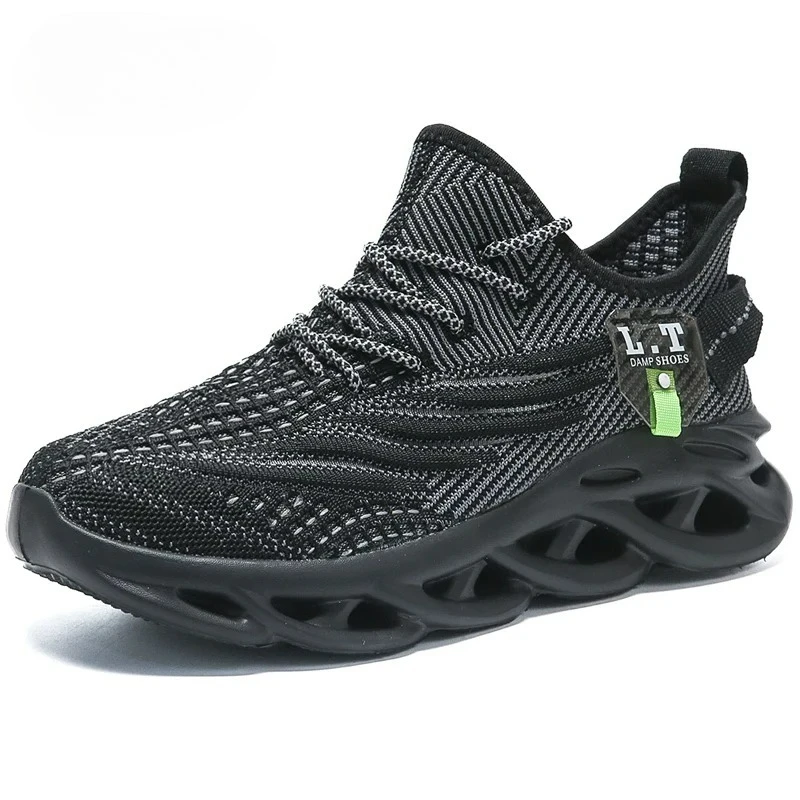 

Men Sports Running Black Jogging Shoes Casual Sneakers Outdoor Breathable Mesh Women Light Shock-absorption Sneakers Man