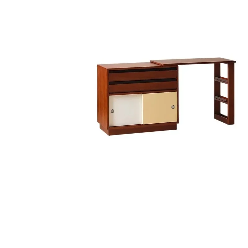 

Nordic retro solid wood chest dresser integrated small apartment simple