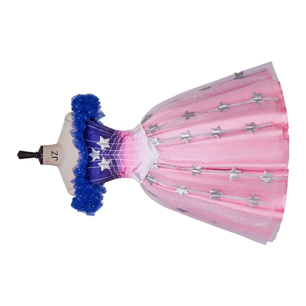 

In Stock Musical The Phantom of the Opera Christine Daae Cosplay Costume Woman Pink Purple Star Dress Halloween Stage Gown