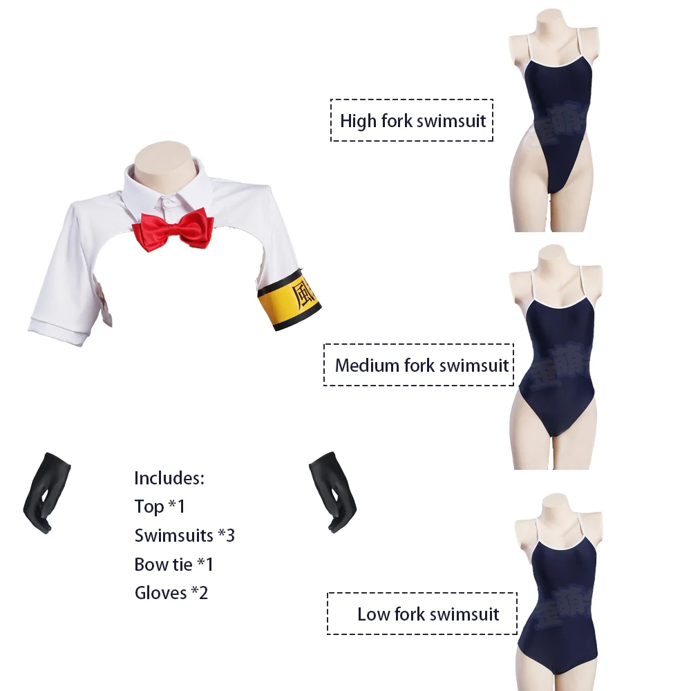 Japanese School Swimsuit Judgement Swimsuit Cosplay Costumes Japanese School High Fork Swimsuit Kawaii Sukumizu - Image 5