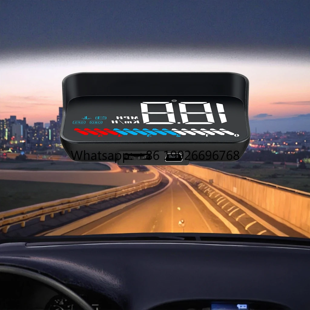 

Popular Car HUD Head up Display M7 2 Auto Accessories GPS Speedometer Windshield Projector Over Speed Display for All Cars