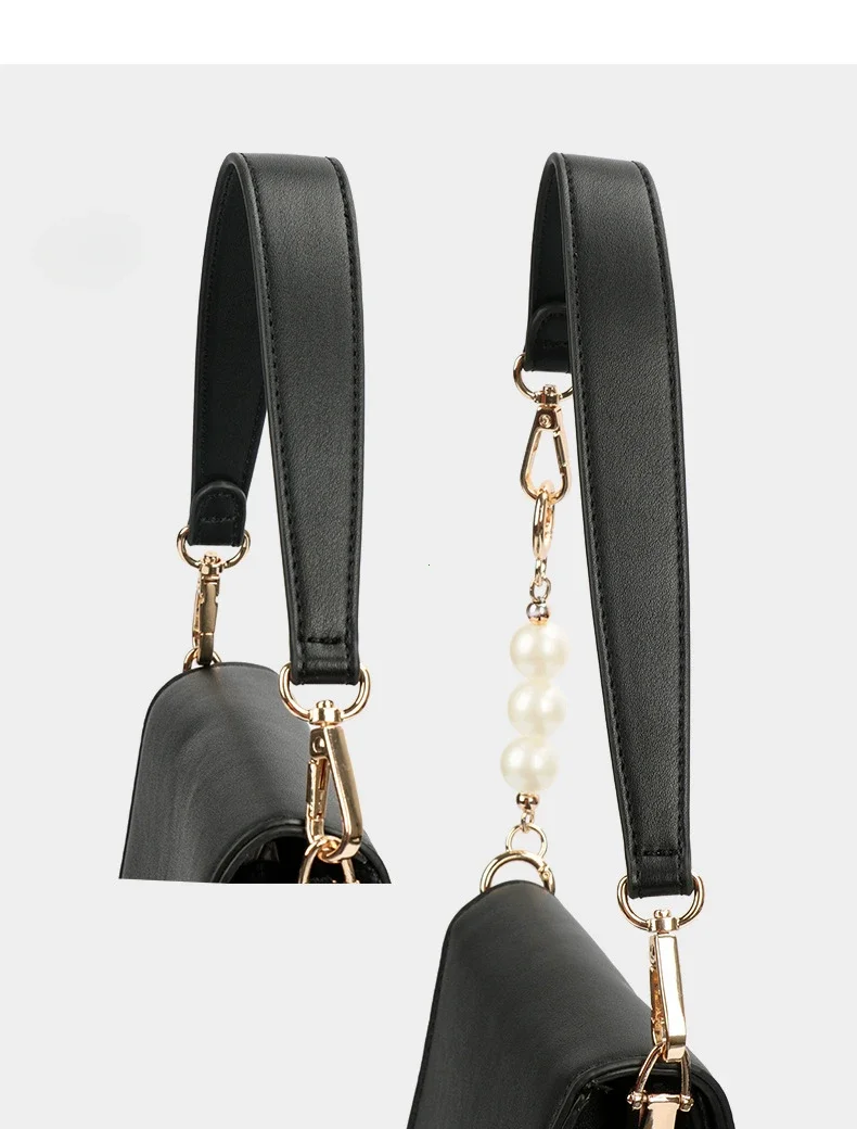100% Genuine Leather Bag Strap Handbags Handles For Handbag Short Bag Strap Purse Strap Golden Buckle Replacement Bag Belt Band
