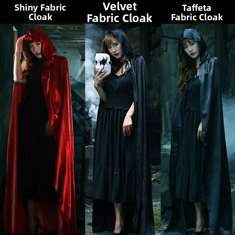 Halloween kostuum volwassen heren kinderen Bla Death Wizard Robe Fem kleding kinderen Ghost Devil Demon Devil