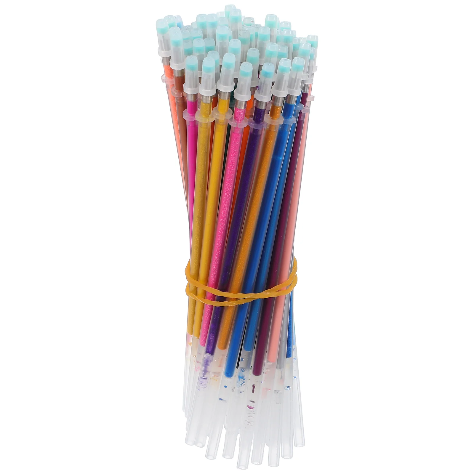 

60 Pcs Replacement Refill Glitter Coloring Pens Gel Flash with Refills Plastic for