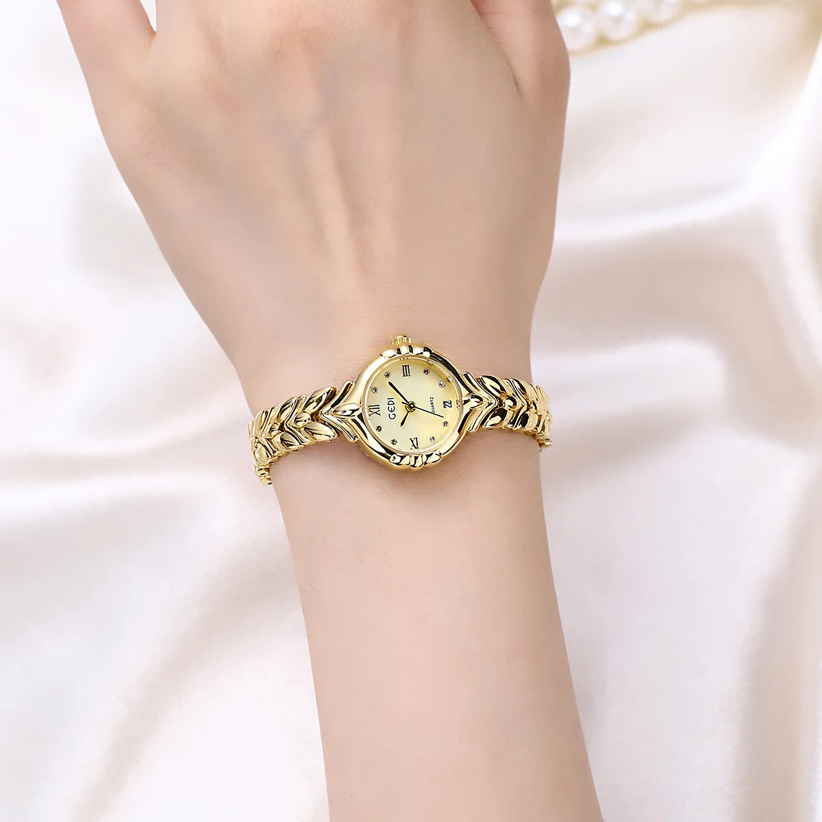 Squisito orologio da polso con orecchio di grano, stile giapponese, calendario al quarzo impermeabile, orologio da donna, orologio da lavoro, confezione regalo