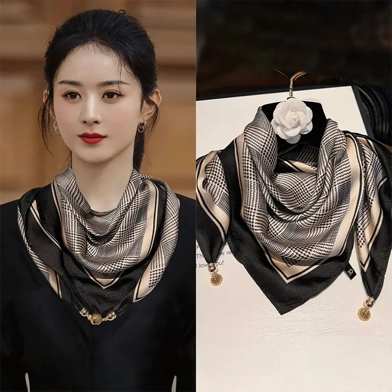 

NEW Fashion Magnetic Buckle Scarf headband for women's spring and summer neck protection