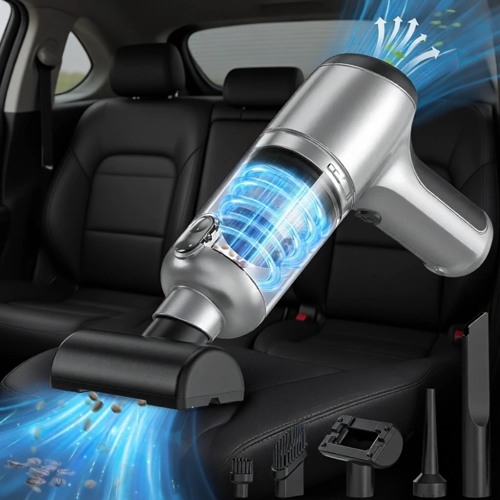 

Беспроводной ручной пылесос 20000PA с бесщеточным двигателем, 3-в-1 мини-воздуходувка для автомобиля, дома, клавиатуры