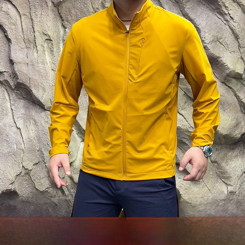 

Мужская летняя куртка с 3D индивидуальным принтом, легкая защита от солнца, модная верхняя одежда, длинный воротник-стойка весна/лето