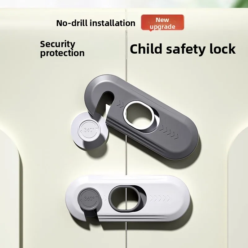 

No-Drill Child Safety Locks for Drawers, Sliding Doors & Fridges—Anti-opening, Baby-Proof Home Protectors, Worry-Free Helper
