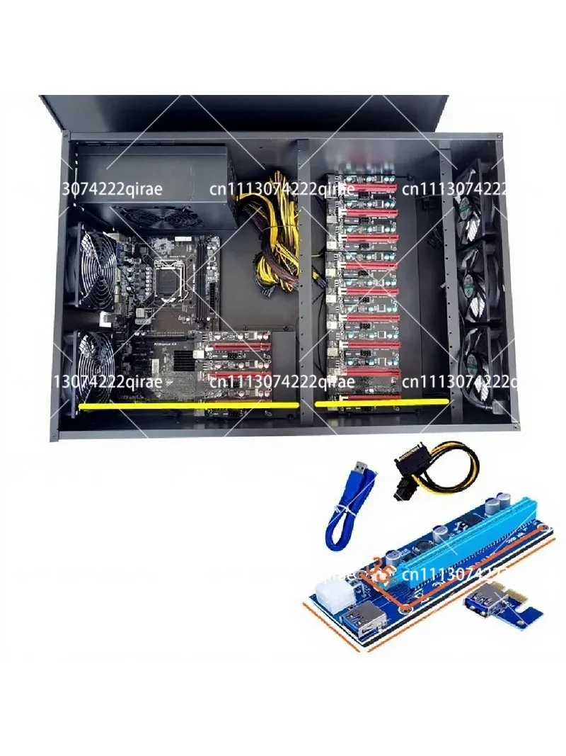 12 Bay Chassis Home Silent 6 8 Multi-Video Platform 4U Server ATX Motherboard Case