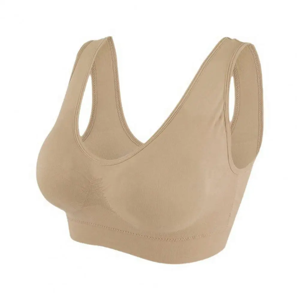 สนับสนุนกีฬา Bra ยืดกีฬา Bras สําหรับผู้หญิงที่มีแผ่นถอดได้ขนาดไร้สายโยคะ Bra ชุดชั้นใน Brassiere