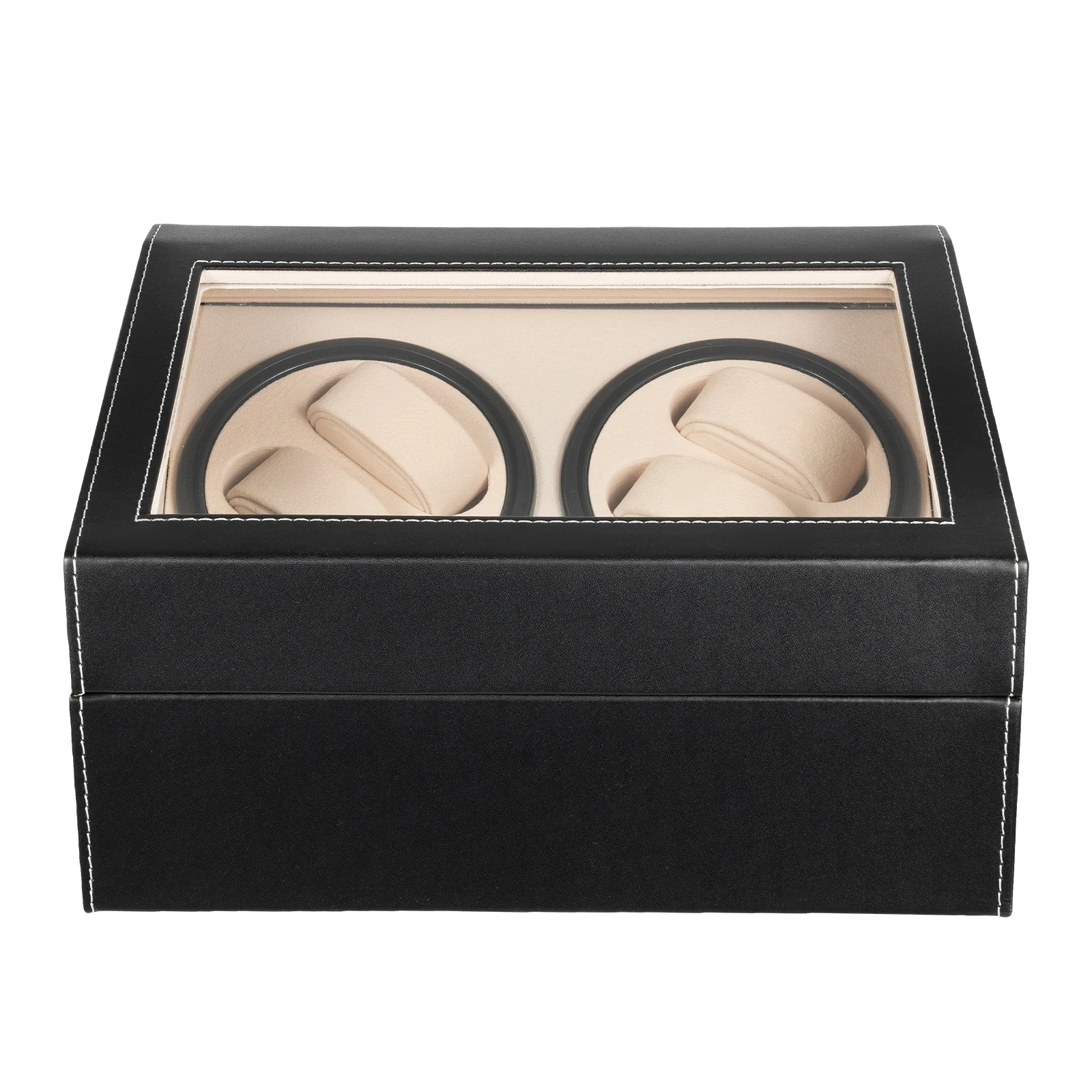 

watch winder, 11.81*9.44" w/ 4+6 Compartments& Separate Control Switch for store mechanical watches, jewelry 100-240V