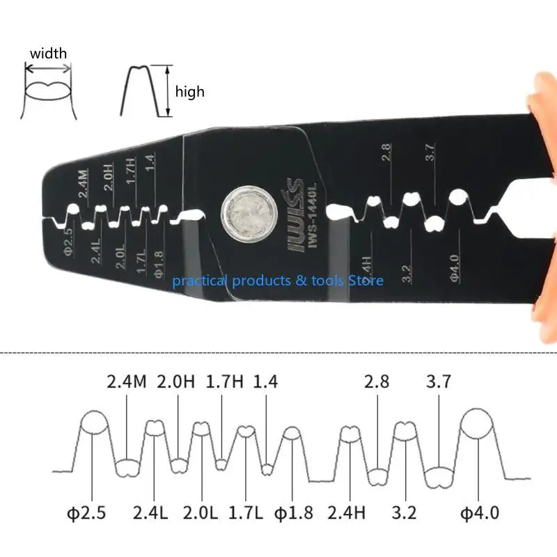 

77JB Multi-Function Crimping Pliers Capacity 0.05-2mm² Male & Female Du-pont Pin