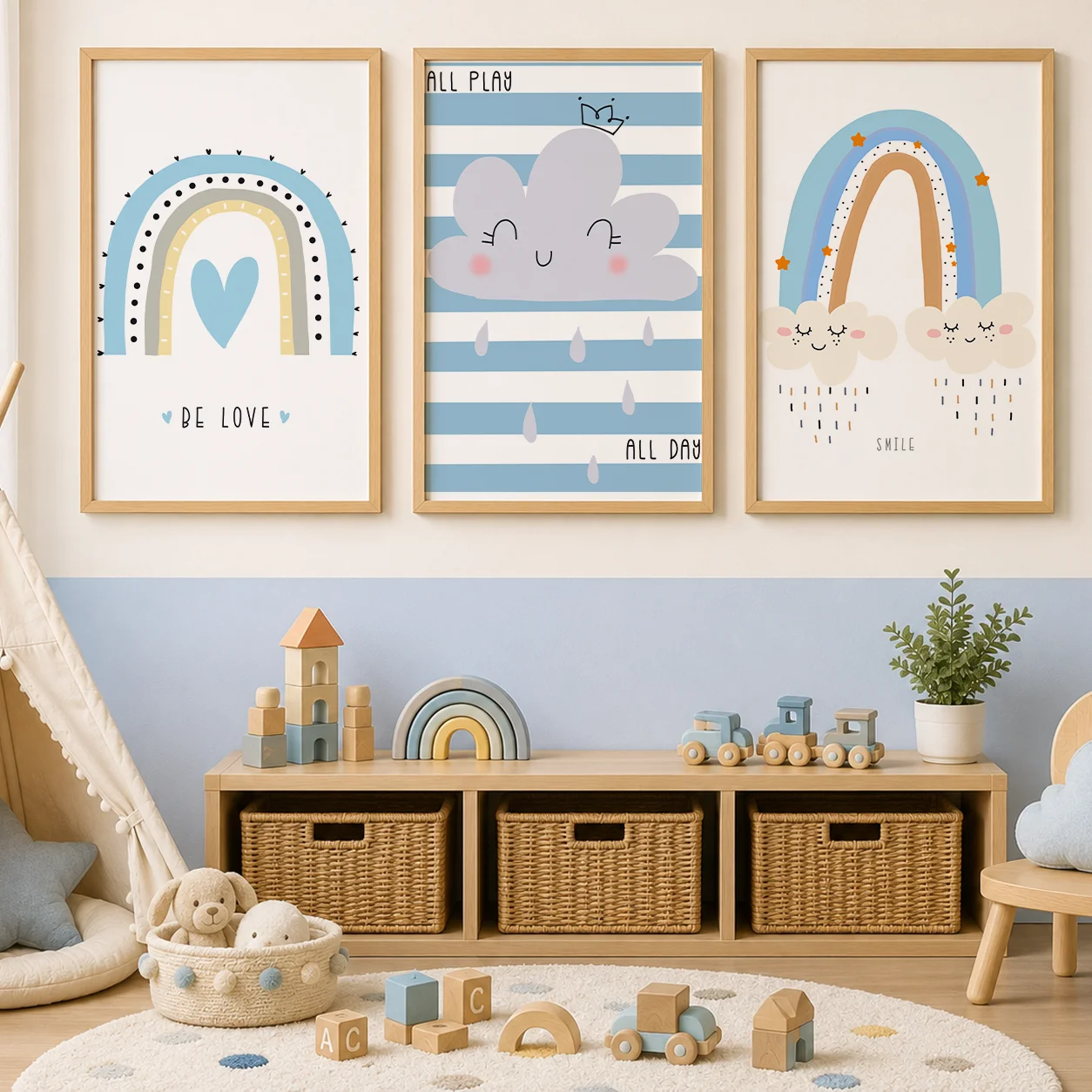 Nursery Quotes Wall Art, Rainb - Baby Boy Nursery Quotes recension och pris