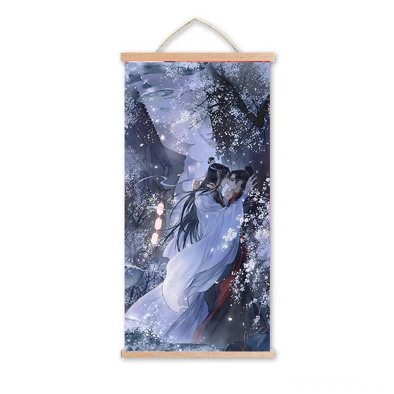 

Anime Grandmaster of Demonic Cultivation LanWangJi WeiWuXian Cosplay Xmas Gift Poster Hang A Picture Decorative Cloth