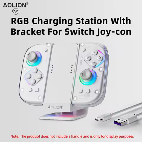 Aolion J20 Charging Grip Bracket With RGB Charging Station For Joycon Handle Game Controller Grip For Nintend Switch Accessories