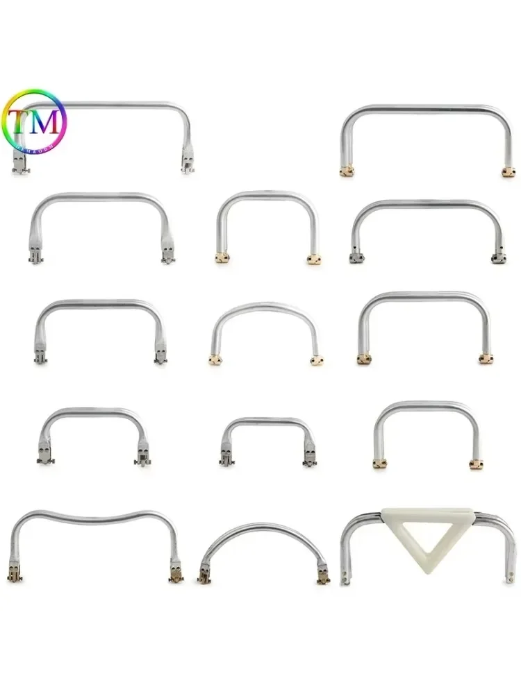 1-5-10 sztuk aluminiowe metalowe uchwyty do torebek 5.5-10 Cal torebka rama torebka Tote pasek etui odpinane DIY akcesoria zamienne — 2