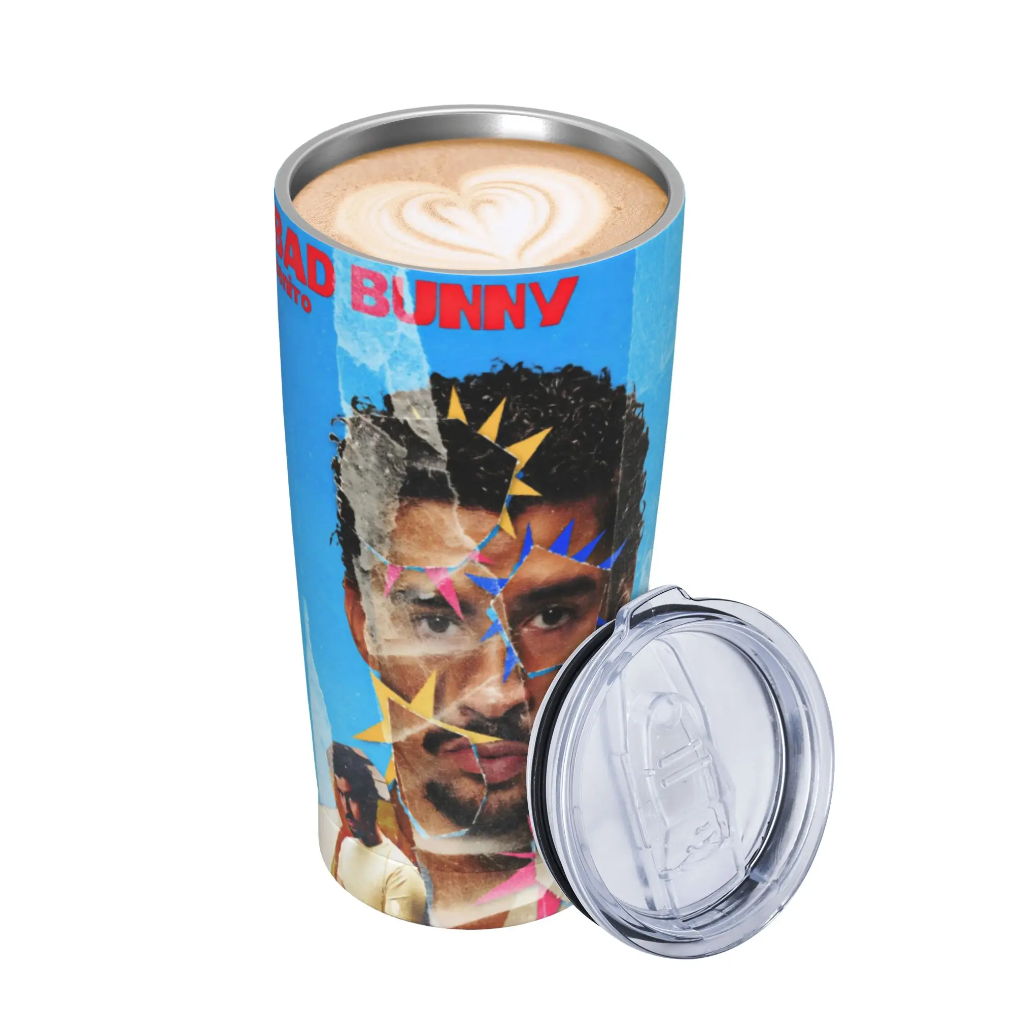 Bad Bunny DTMF Tour 2026 Tumbler Vacuum Insulated  Thermal Cup Vacuum Flask Office Home Mugs Spill Proof 20oz