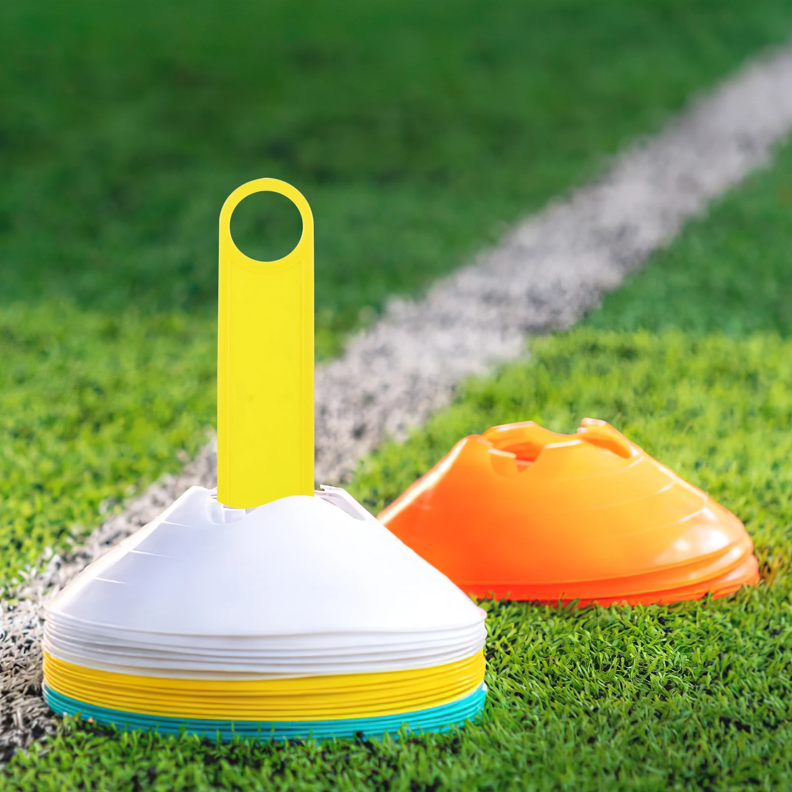 

5pcs Cones Stand Soccer Football Training Equipment Holder Mark Disk Bracket Storage Rack for Outdoor Sports Fitness