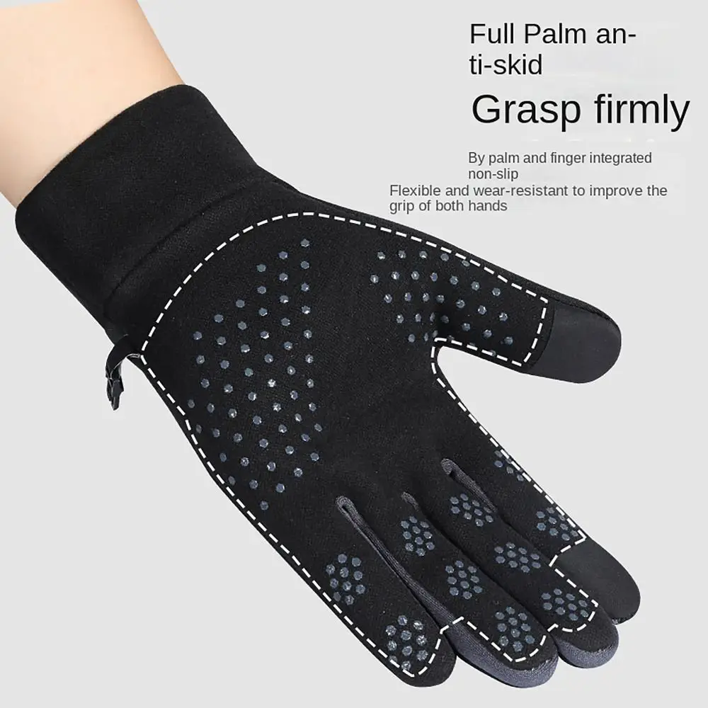 Thermal Fleece Winter Gloves Thicken Cold Resistance Touch Screen Gloves Winter Warm Windproof Driving Mittens for Woman Man