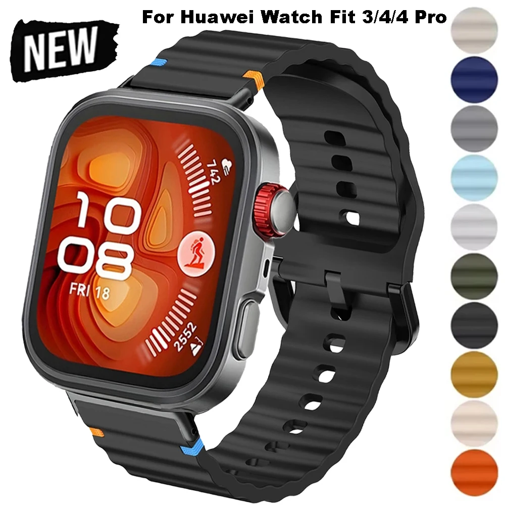 

Silicone Strap for Huawei Watch Fit 4 Band Breathable Bracelet Accessory for Huawei Watch Fit 4 Pro/Fit 3 Smart Watch Wristband