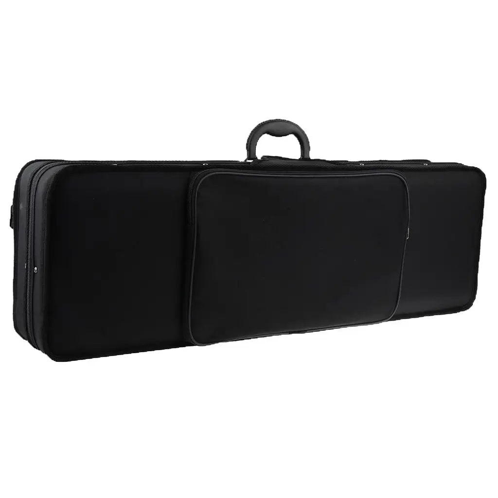 4/4 Violin Enhanced Foam Carrying Case Bag Box Built-in Hygrometer Black