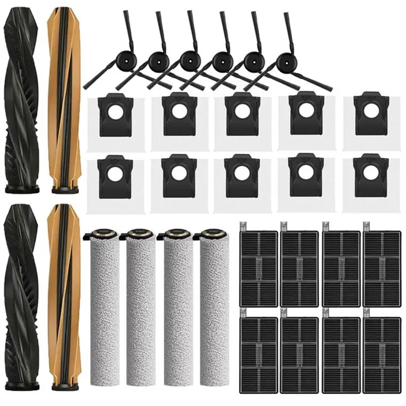 

For Dreame X50 Pro Ultra Aqua 10 Ultra Roller Replacement- 32Pcs Complete/RLH31CE Accessories For Robot Vacuum Cleaner