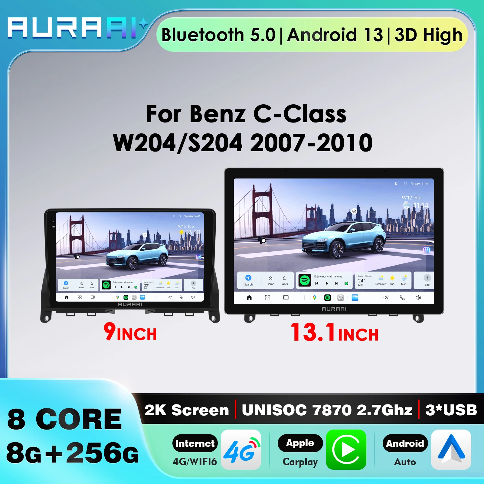 

8G + 256G восьмиядерный беспроводной Carplay для Mercedes Benz C Class W204 S204 2007 2008 2009 2010 Android Auto автомобильный смарт-экран SWC OBD