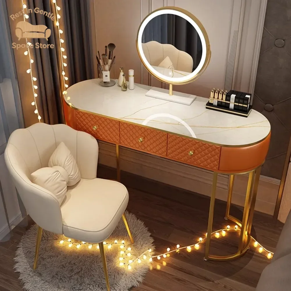 Mirrors Chair Dressing Table Organizer Corner White Vanity Dressing Table Jewelry European Tavolo Da Trucco Home Decoraction