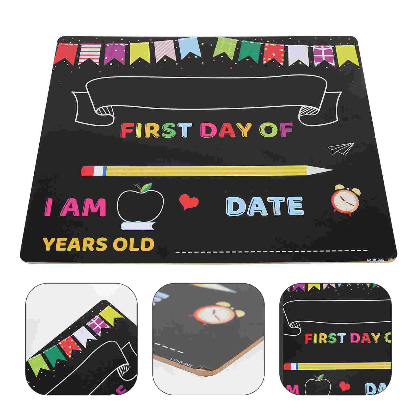 Double-sided School Board First Day of Preschool Sign Children Chalk Erasable Chalkboard Multi-function Props