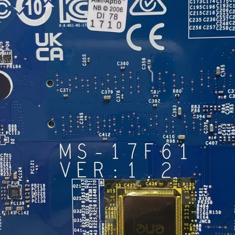 

Материнская плата для ноутбука MSI I5-10500H CPU MS-17F61 VER:1.2 Материнская плата N18P-G61-A-A1 GTX1650 100% полностью протестирована, работает хорошо