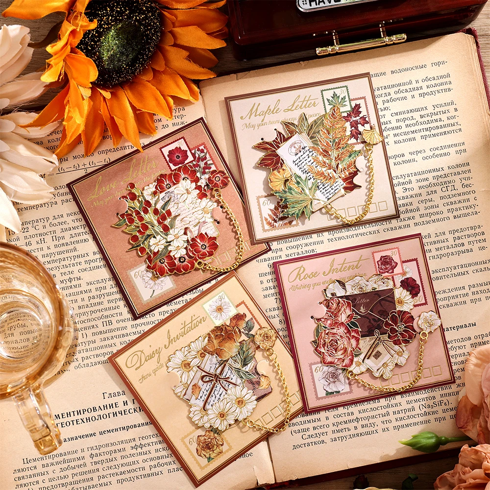 

1 шт. винтажная металлическая закладка с цветочным узором и цепочкой-подвеской для книг, аксессуар для книголюбов, писателей, учителей, друзей, на день рождения